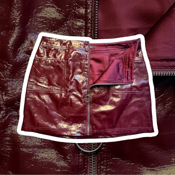 Wild Fable : faux leather zip mini skirt - Picture 3 of 10